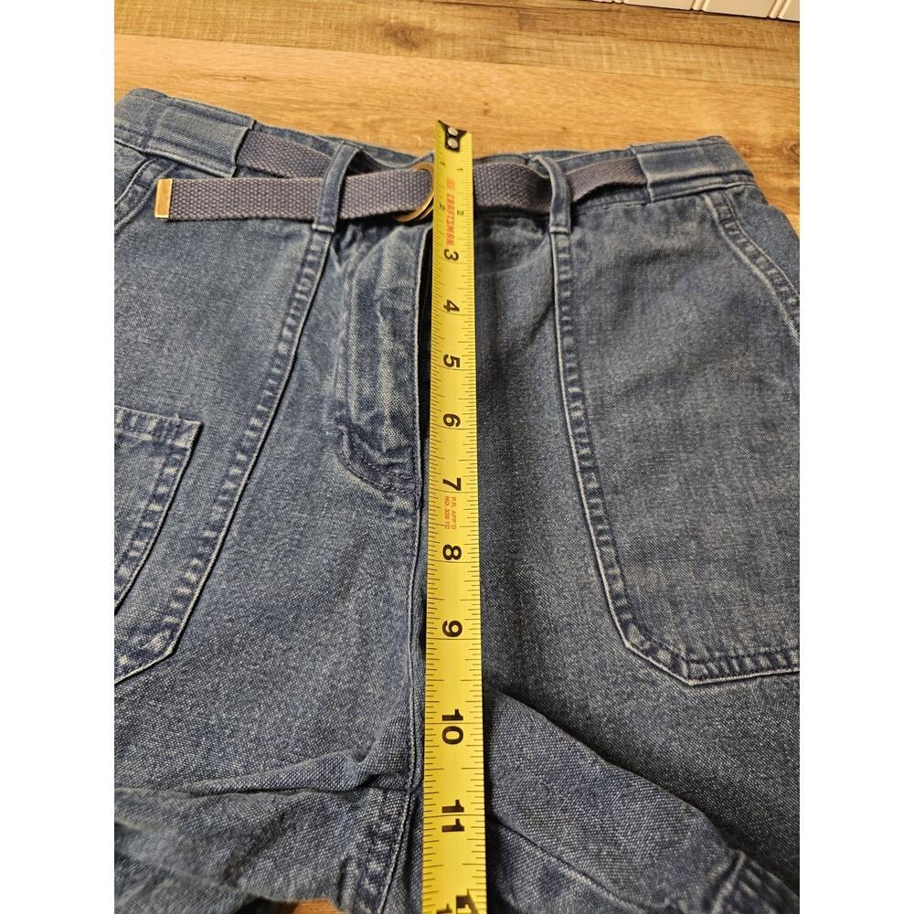 Lauren Ralph Lauren High Waisted Vintage Denim Jean Shorts Size 2P Cargo Preppy - Picture 3 of 8